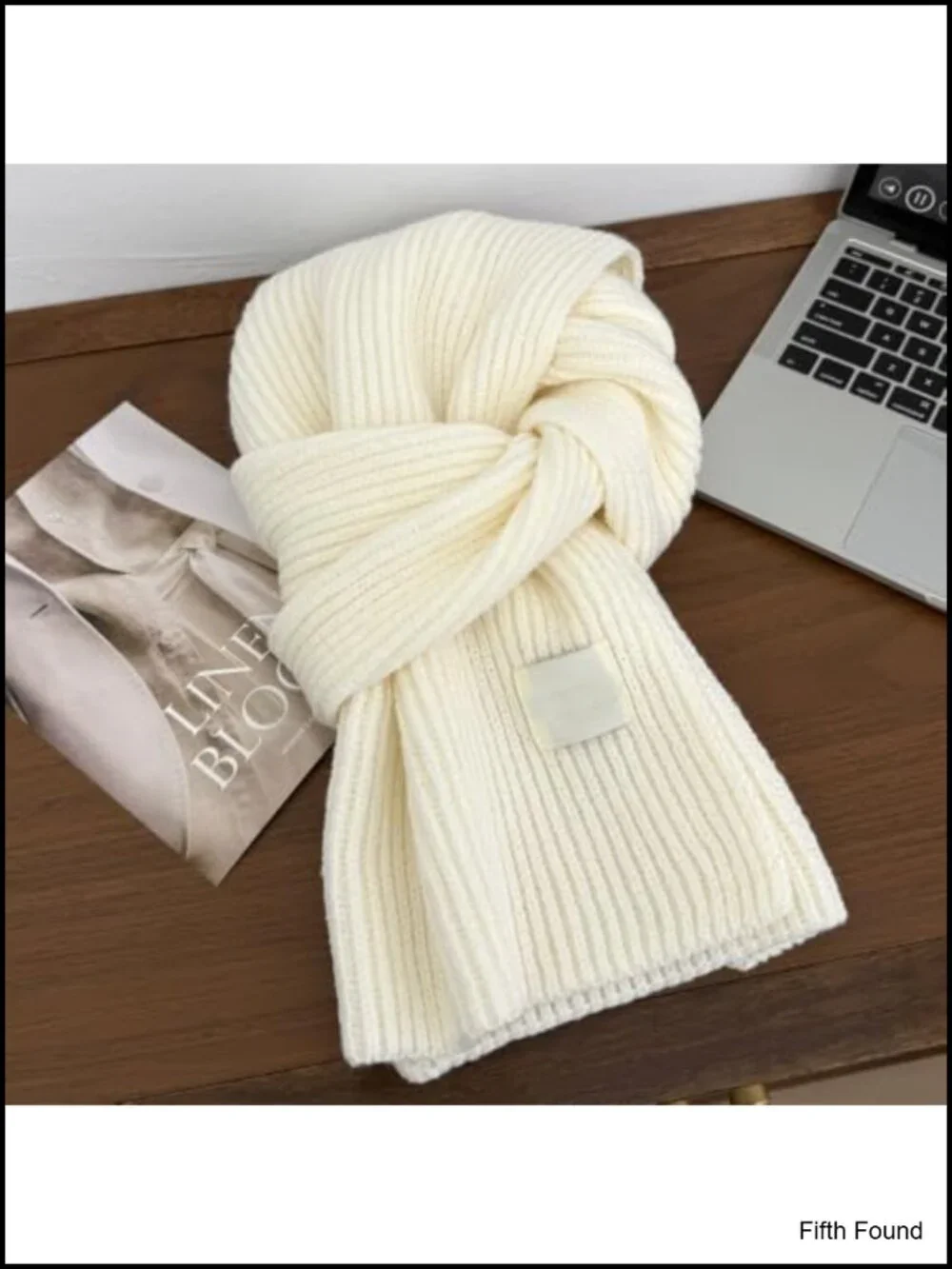 Ribbed Knit Winter Scarf Soft Warm Long Neck Wrap for Cold Weather